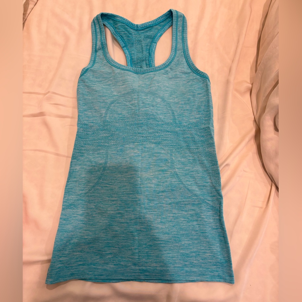 Lululemon Athletica Blue Fitted Tank Top